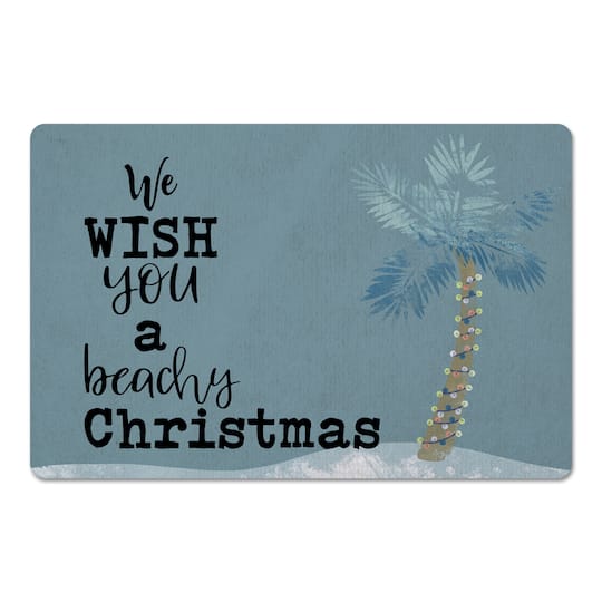 We Wish You a Beachy Christmas Floor Mat